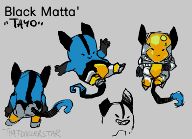 Secondary Protag/side character of "Black Matta". A comet sprite, guides of galactic travelers everywhere.